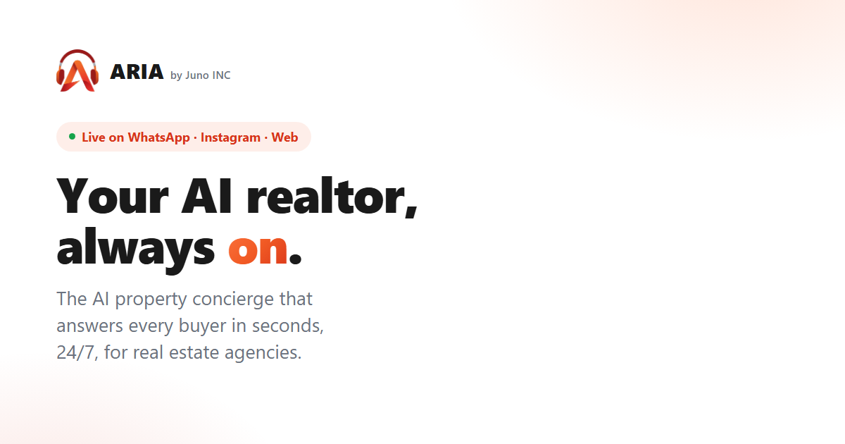 ARIA, your AI realtor, always on